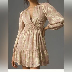 NWT Anthropologie The Long-Sleeve Somerset Mini Dress size small